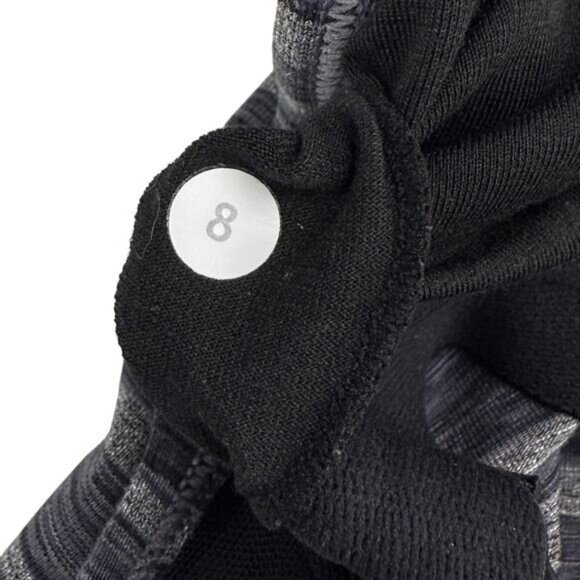 LULULEMON Power Y Tank Size 8 Black Stripes Galore - Picture 8 of 8